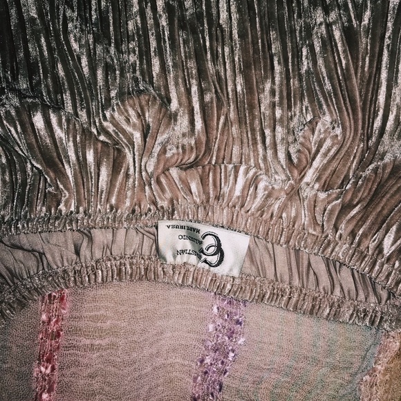 Christian Caliendo Velvet Off the Shoulder Blouse - Picture 3 of 3